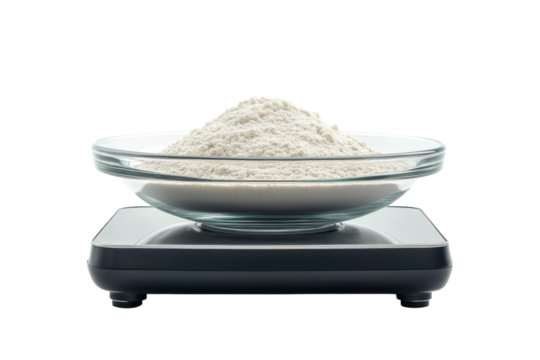 Precision Kitchen Scale with Glass Bowl and Digital Display: Isolated on Transparent Background