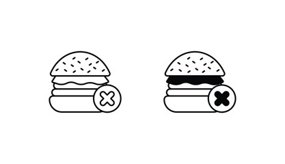 Fototapeta premium No food icon design with white background stock illustration