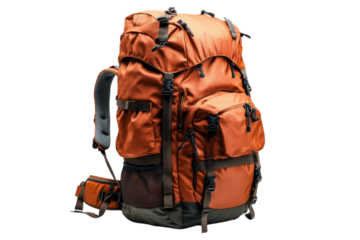 Lightweight Hiking Backpack with Hydration Reservoir and Ventilated Back Panel: Isolated on Transparent Background