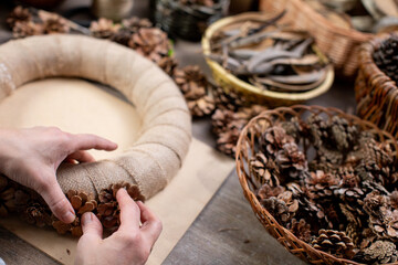 An ArtisanCrafted Seasonal Wreath Skillfully Designed with Beautiful, Natural Elements