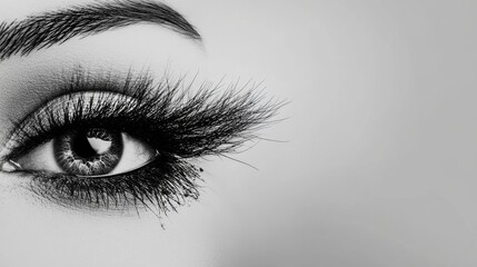 Fototapeta premium Close up of a beautifully styled eye with dramatic eyelashes