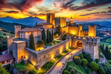 Obraz premium Fortified Architecture: Protective Walls & Structures Stock Photo