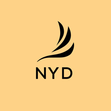 NYD letter logo design with white background in illustrator, vector logo modern alphabet font overlap style. calligraphy designs for logo, Poster, Invitation, etc.