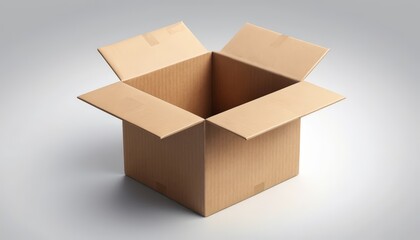 An open cardboard box viewed from above, suggesting packaging or delivery possibilities, ideal for e-commerce, shipping services, and storage solutions in marketing and retail contexts.