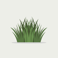 A Flat-Style Fresh green leaf on a Plain White Background