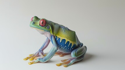 Naklejka premium A cute, red-eyed tree frog