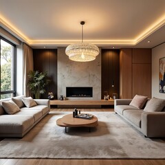 Stylish and Modern Living Room Lighting Design