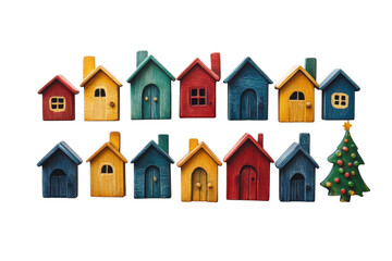 Festive Advent Calendar with 24 Surprises and Charming Design: Isolated on Transparent Background