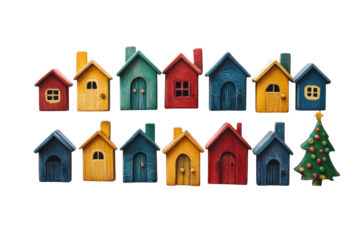 Festive Advent Calendar with 24 Surprises and Charming Design: Isolated on Transparent Background