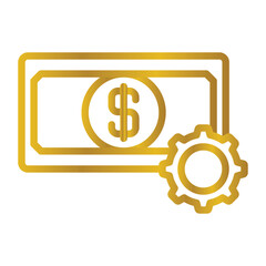 Cash Management  Color gradient illustration vector icon which can easily modify or edit 

