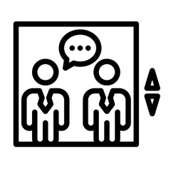 Elevator pitch speech icon