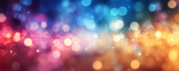 Obraz premium Abstract blurred colorful bokeh lights creating festive christmas background