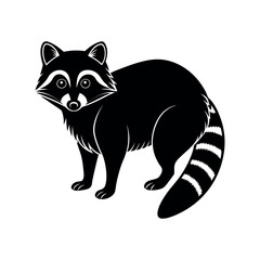 black and white cat silhouette vector isolated on white background