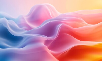 Obraz premium Smooth, colorful waves creating a vibrant and dynamic abstract background
