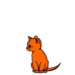 illustration of cute cat pictures, simple and can be used for design