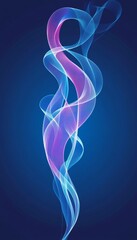 Obraz premium Abstract Swirling Form, Gradient of Cyan to Purple with Clean Rendering on a Simple Background