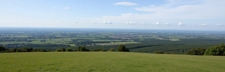 Obraz premium The View From The Top Of Gras Panorama Offers A Breathtaking Panorama Of The Surrounding Countryside.