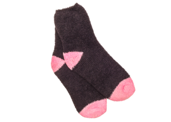 Warm women's socks isolated on white