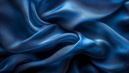 Obraz premium Draped Blue Silk Fabric Texture