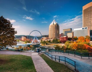 Fototapeta premium knoxville tennessee usa downtown at world s fair park
