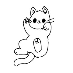illustration of cute cat pictures, simple and can be used for design