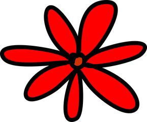 red flower vector