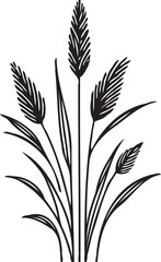 Illustrator Artwork Hand Drawn Vintage Sketch Drawing, green leaves Line Art, Plants Collection branches Floral elements, set of Botanical Illustration Outline leaf, branch Black And White leaves