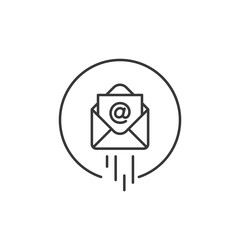 An icon showing a simple envelope with. This minimalist design is used in digital interfaces to signify email functions, promoting intuitive navigation