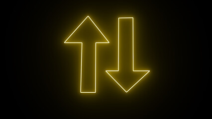 Up and down Arrow direction concept.