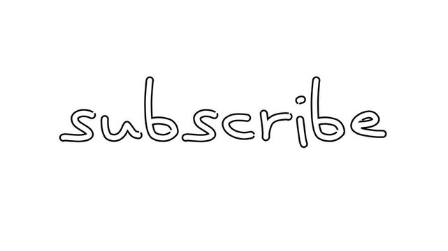 subscribe word on white background animation video