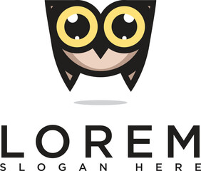 Mobile Dark brown owl logo with a modern minimalist creative design. A symbol of warmth, intelligence and professionalism. Suitable for branding, business and corporate visual identity