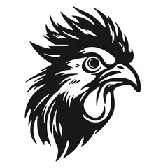 Obraz premium rooster head vector illustration