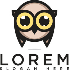 Mobile Dark brown owl logo with a modern minimalist creative design. A symbol of warmth, intelligence and professionalism. Suitable for branding, business and corporate visual identity
