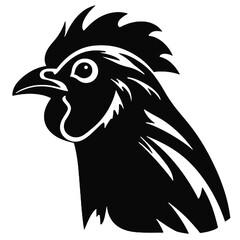 Obraz premium rooster head vector illustration