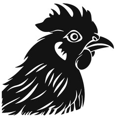 Fototapeta premium rooster head vector illustration