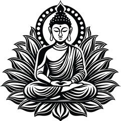 Buddha God vector illustration eps 10