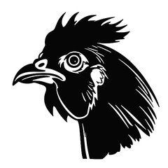 Obraz premium rooster head vector illustration