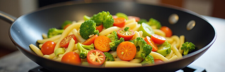 Quickly Cooked Mixed Vegetables In A Wok With High Heat To Preserve Crunchiness And Retain Their Vibrant Colors.