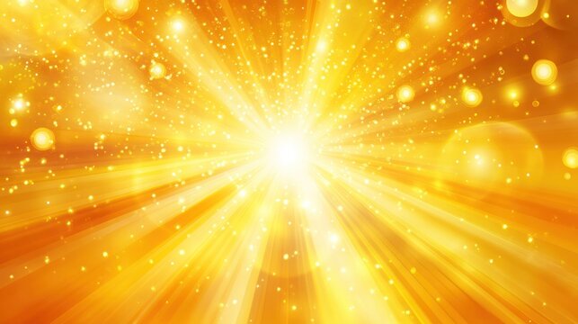 Abstract gold burst background design, ideal for website header or greeting card
