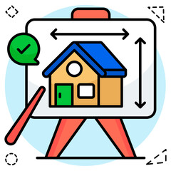 An icon design of mobile hotel booking