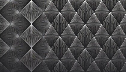 Obraz premium black and white abstract geometric pattern with hexagonal lines seamless background with fade effect