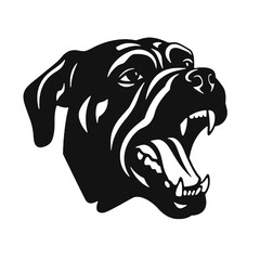 boxer dog vector illustration