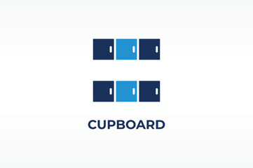 CUPBOARD vector, icon or logo sign isolated symbol illustration