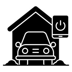 Modern design icon of food van