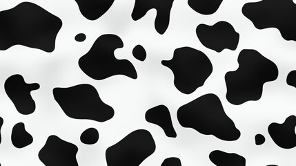 Cow print background with organic black and white patches
