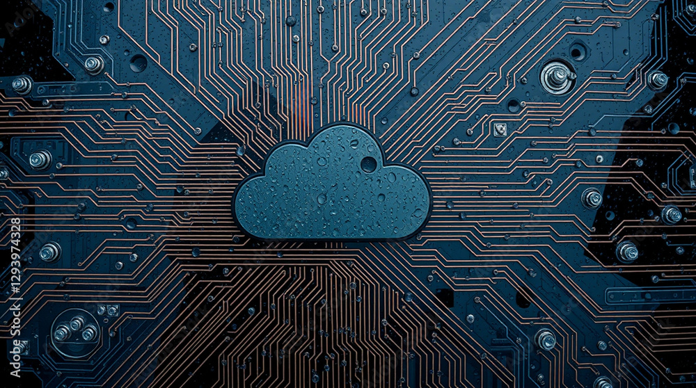 Poster cloud computing, digital network architecture for data storage and transfer