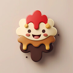 Adorable Cartoon Popcorn Character with Chocolate and Sauce &ndash; Fun Food Mascot Design