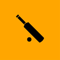 Cricket bat icon logo flat vector design