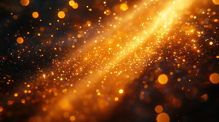 Obraz premium 黄金に輝く粒子