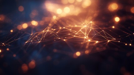 Glowing interconnected network of nodes and lines symbolizing open-source collaboration, abstract digital patterns in the background. Technology and innovation concepts.	
